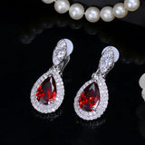 CWWZircons CZ Royal Crystal Paved No Pierced Ear Clip On Earrings