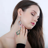 CWWZircons CZ Crystal Large Circle Hoop Earrings For Women CZ147
