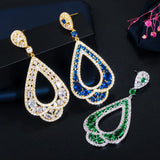 CWWZircons CZ Crystal Large Circle Hoop Earrings For Women CZ147