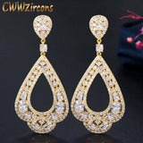 CWWZircons CZ Crystal Large Circle Hoop Earrings For Women CZ147