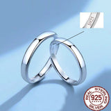 CWWZircons 925 Sterling Silver Couple Ring Wedding Band Gift SR038