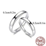 CWWZircons 925 Sterling Silver Couple Ring Wedding Band Gift SR038