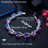 CWWZircons CZ Crystal Bracelet for Women Summer Party Jewelry CB262