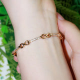 CWWZircons Silver Plated Infinity Zirconia Bracelet for Women