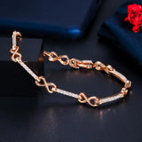 CWWZircons Silver Plated Infinity Zirconia Bracelet for Women