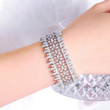 CWWZircons 5A Top African Dubai CZ Stones Big Bracelet Bangle for Wedding