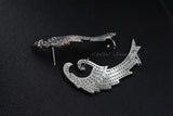 CWWZircons High Rose Micro Pave Big CZ Ear Cuff Clip On Earrings For Women