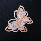 CWWZircons Butterfly Shape Rose Wedding Ring for Women R042