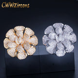 CZ Nigerian Plated Flower Statement Ring for Women R123
