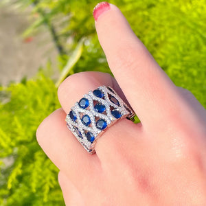 CWWZircons Big Wide Round Chunky Wedding Party Ring R208