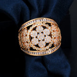 CWWZircons Flower Wedding Rings for Women R144