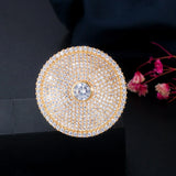 Micro Pave CZ Big Size Wedding Party Ring for Women R153