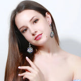 CZ Long Drop Earrings High Women CZ Party Costume Jewelry CZ353