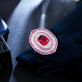 CWWZircons Rose Red CZ Women Engagement Wedding Ring R202