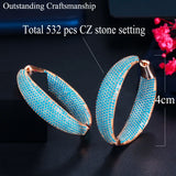 CWWZircons CZ Large Loop Hoop Earrings for Women CZ883