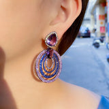 CZ Zirconia Long Drop Earrings for Women CZ986