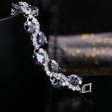 CWWZircons Rainbow CZ Stone Bracelet with Cubic Zirconia Jewelry