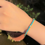 3mm Turquoise Stone Tennis Chain Bracelet for Women