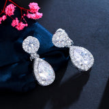 CWWZircons CZ Crystal Clip On Earrings