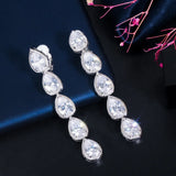 CWWZircons CZ Crystal Clip On Earrings for Women