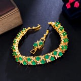 CWWZircons Royal CZ Round Shape Plated Bracelet for Women