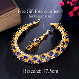 CWWZircons Royal CZ Round Shape Plated Bracelet for Women