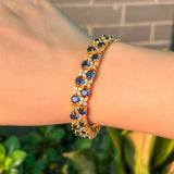 CWWZircons Royal CZ Round Shape Plated Bracelet for Women