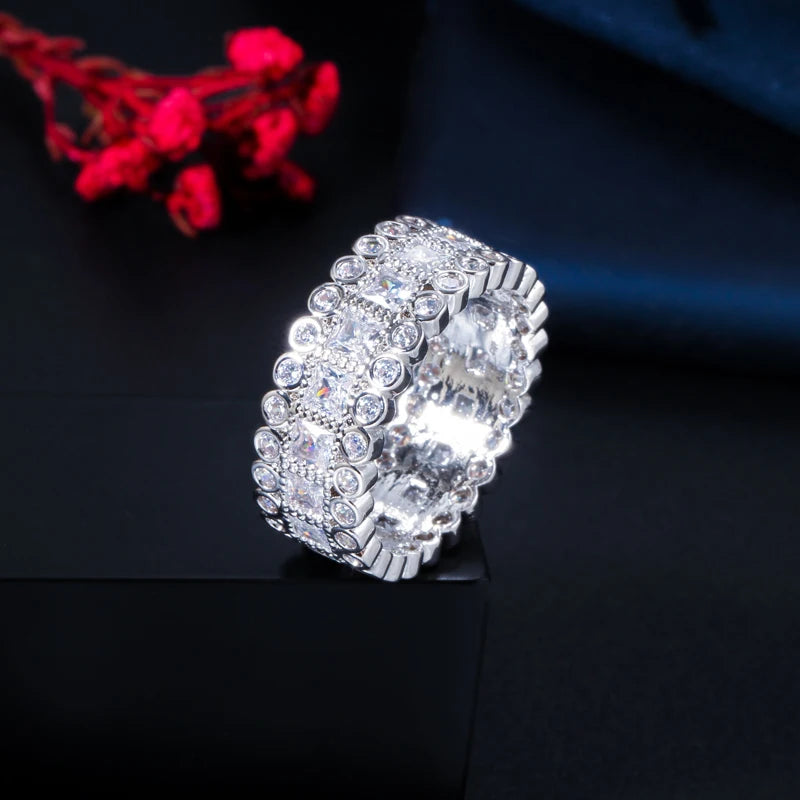 CWWZircons Zirconia Pave Rings for Women R177