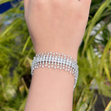 CWWZircons 5A CZ Paved Wide Bridal Bracelet CB309