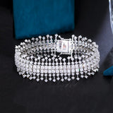 CWWZircons 5A CZ Paved Wide Bridal Bracelet CB309