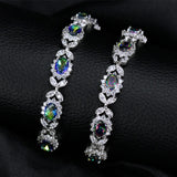 CWWZircons Sparkling CZ Crystal Bracelet for Women Jewelry Gift