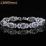 CWWZircons Sparkling CZ Crystal Bracelet for Women Jewelry Gift