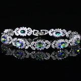 CWWZircons Sparkling CZ Crystal Bracelet for Women Jewelry Gift