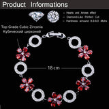 CZ Flower Bridal Wedding Bracelet for Women