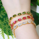 Olive Green Cubic Zirconia Indian Bracelet Bangle for Women