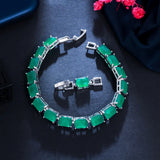 CWWZircons Pink CZ Tennis Bracelet Wedding Jewelry Gift