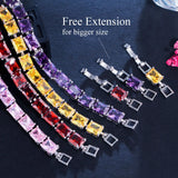 CWWZircons Pink CZ Tennis Bracelet Wedding Jewelry Gift