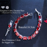 CWWZircons Pink CZ Tennis Bracelet Wedding Jewelry Gift