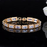 CWWZircons Yellow CZ Stones Wrap Bracelets For Women