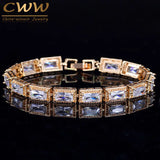 CWWZircons Yellow CZ Stones Wrap Bracelets For Women