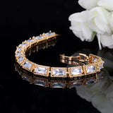 CWWZircons Yellow CZ Stones Wrap Bracelets For Women