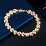 Leaf CZ Bracelet Femme Wedding Jewelry CB271