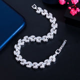 Leaf CZ Bracelet Femme Wedding Jewelry CB271