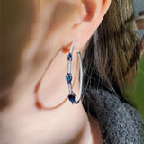 CWWZircons C Shape Silver Plated Cubic Zircon Royal Crystal Earrings