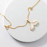 925 Silver Fish Tail Pendant Necklace Box Chain for Women