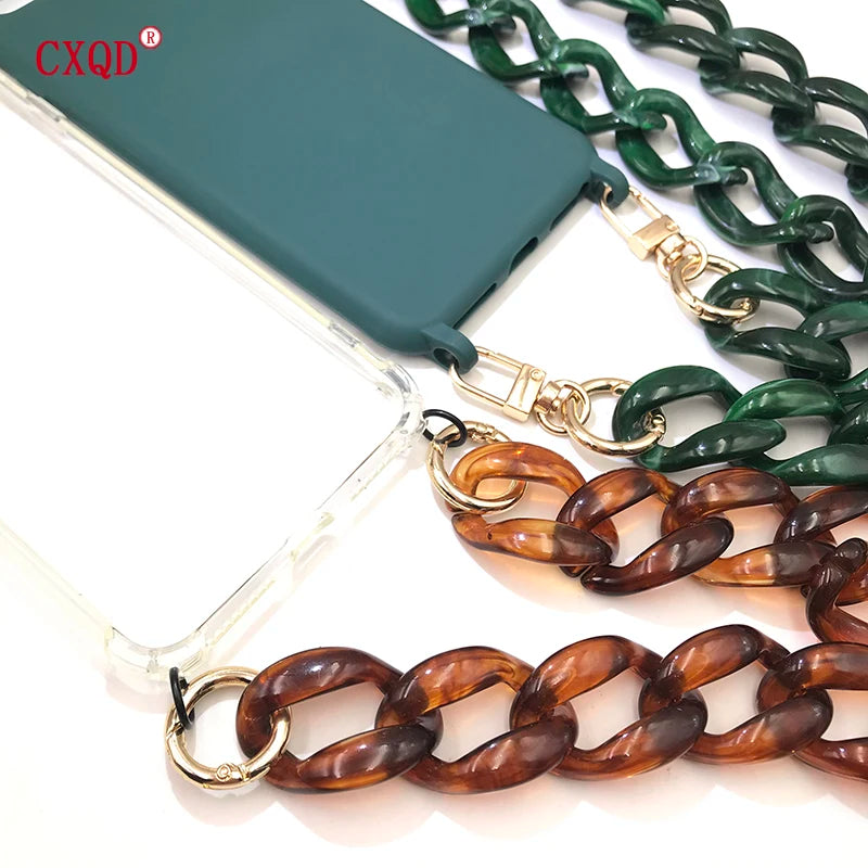 Colorful Resin Acrylic Bag Strap Shoulder Chain Gift