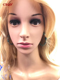Vintage Polymer Clay Loop Earrings for Women - 50mm Round Circle Jewelry