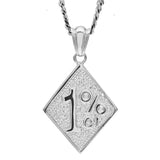 One Percent 1% ER Funny Necklace Jewelry Pendants Men Alloy Biker Pendant