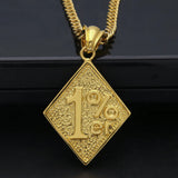 One Percent 1% ER Funny Necklace Jewelry Pendants Men Alloy Biker Pendant