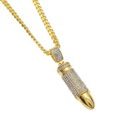CY&CM Men Hiphop Army Bullet Pendant Necklace